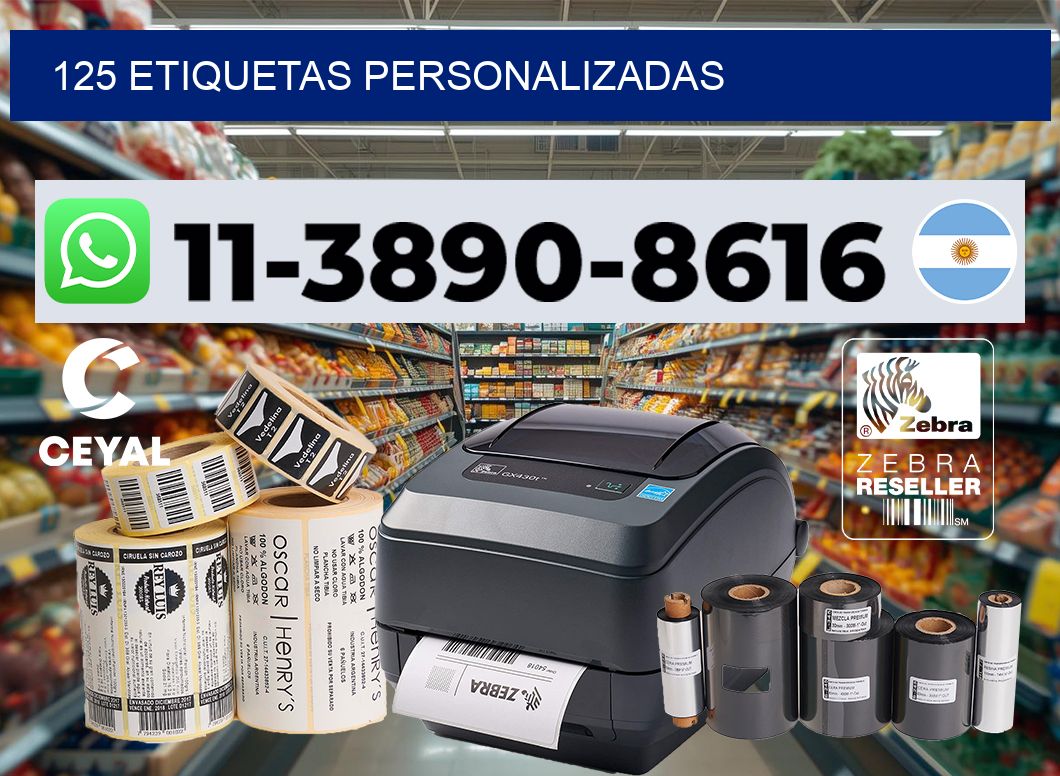 125 etiquetas personalizadas