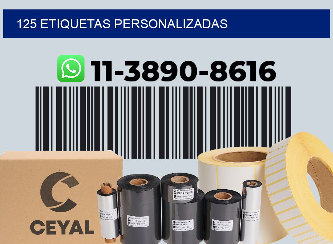 125 etiquetas personalizadas