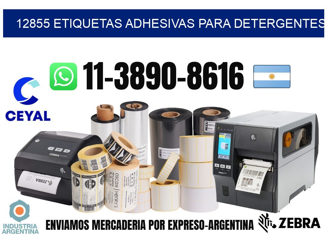 12855 Etiquetas adhesivas para detergentes