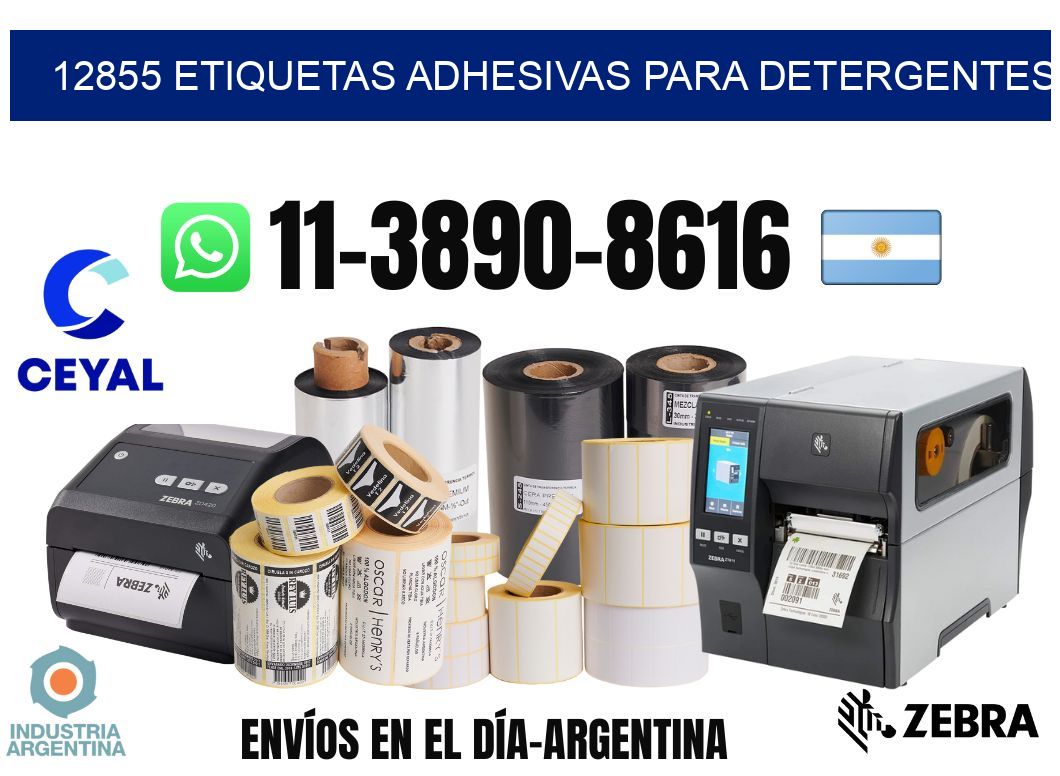 12855 Etiquetas adhesivas para detergentes