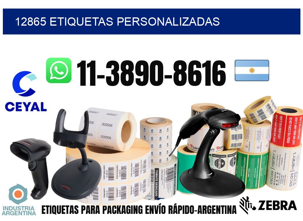 12865 etiquetas personalizadas