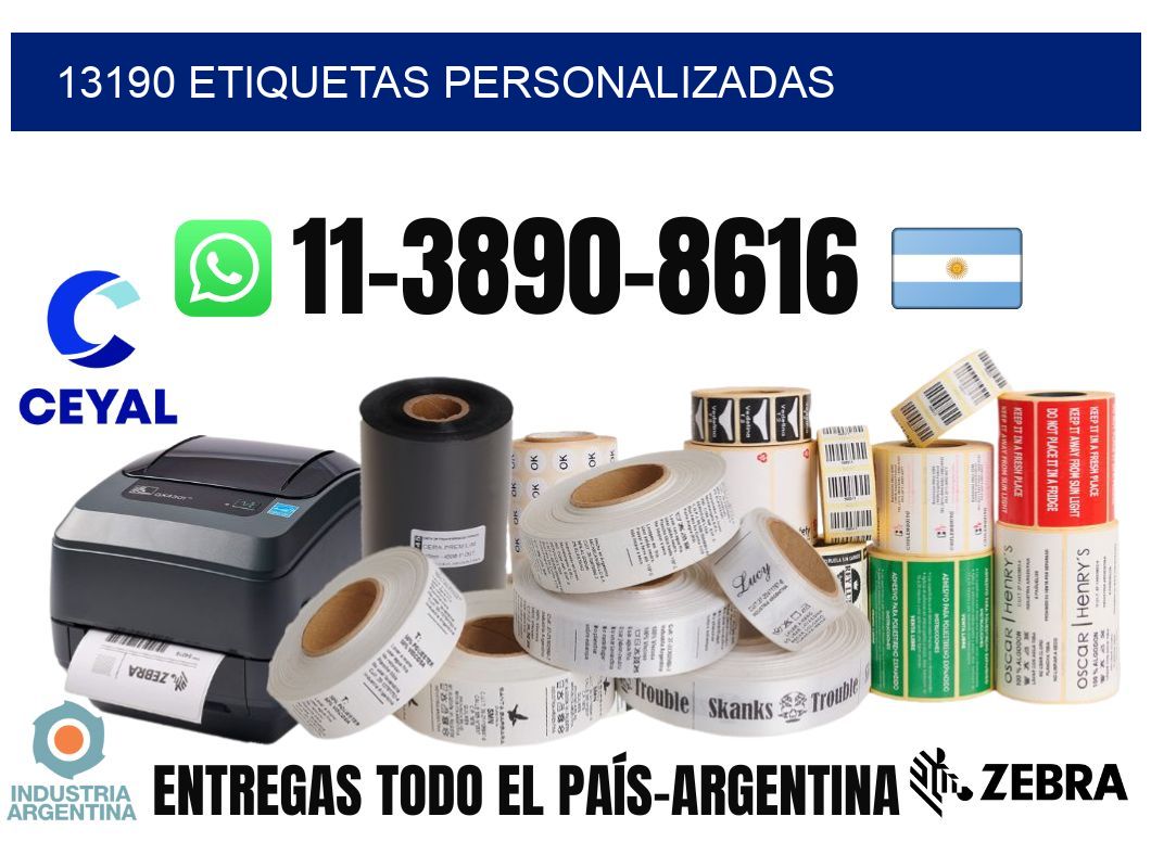 13190 etiquetas personalizadas