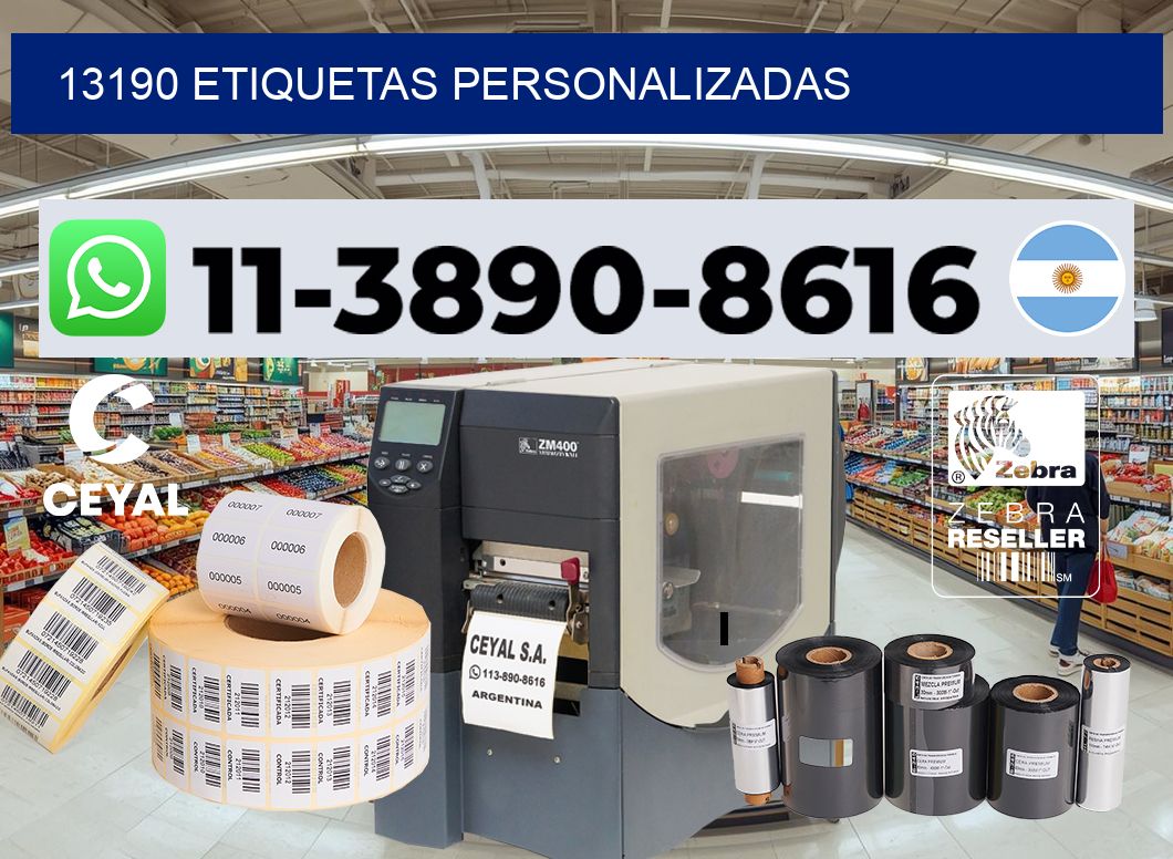 13190 etiquetas personalizadas