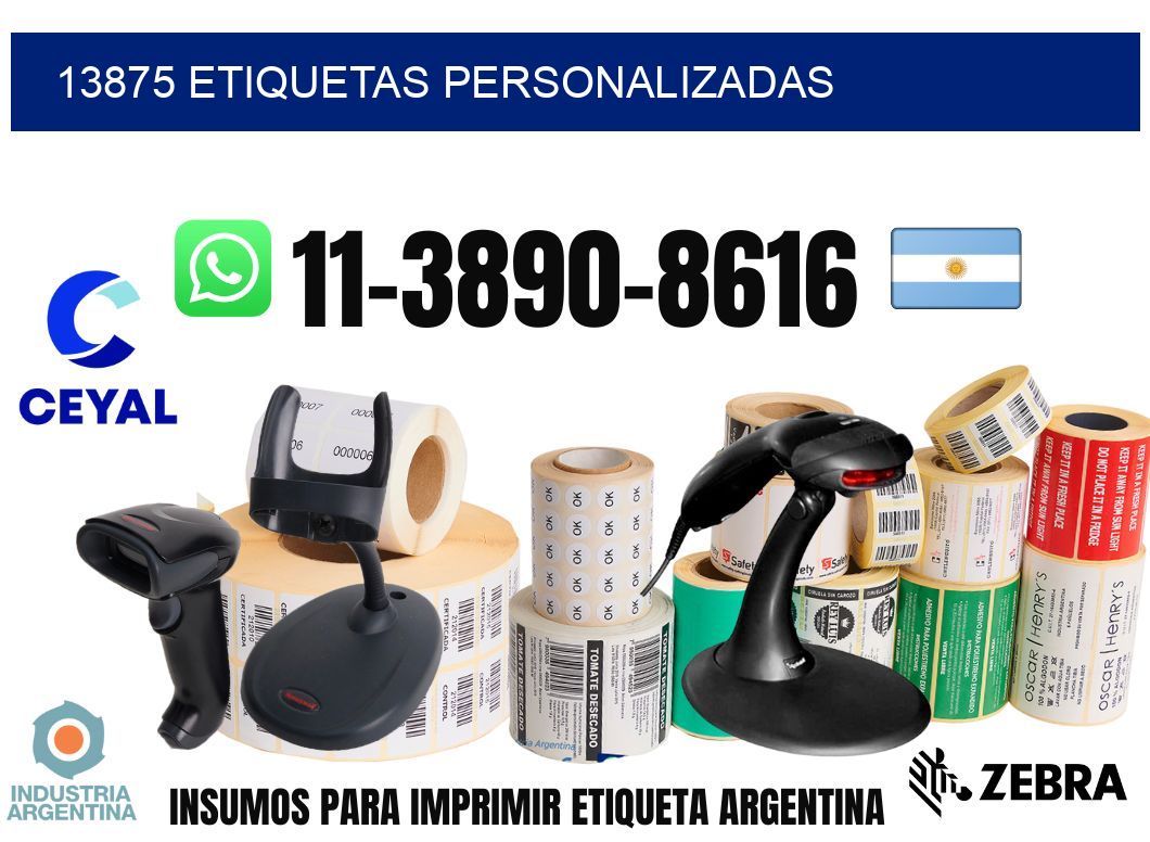 13875 etiquetas personalizadas