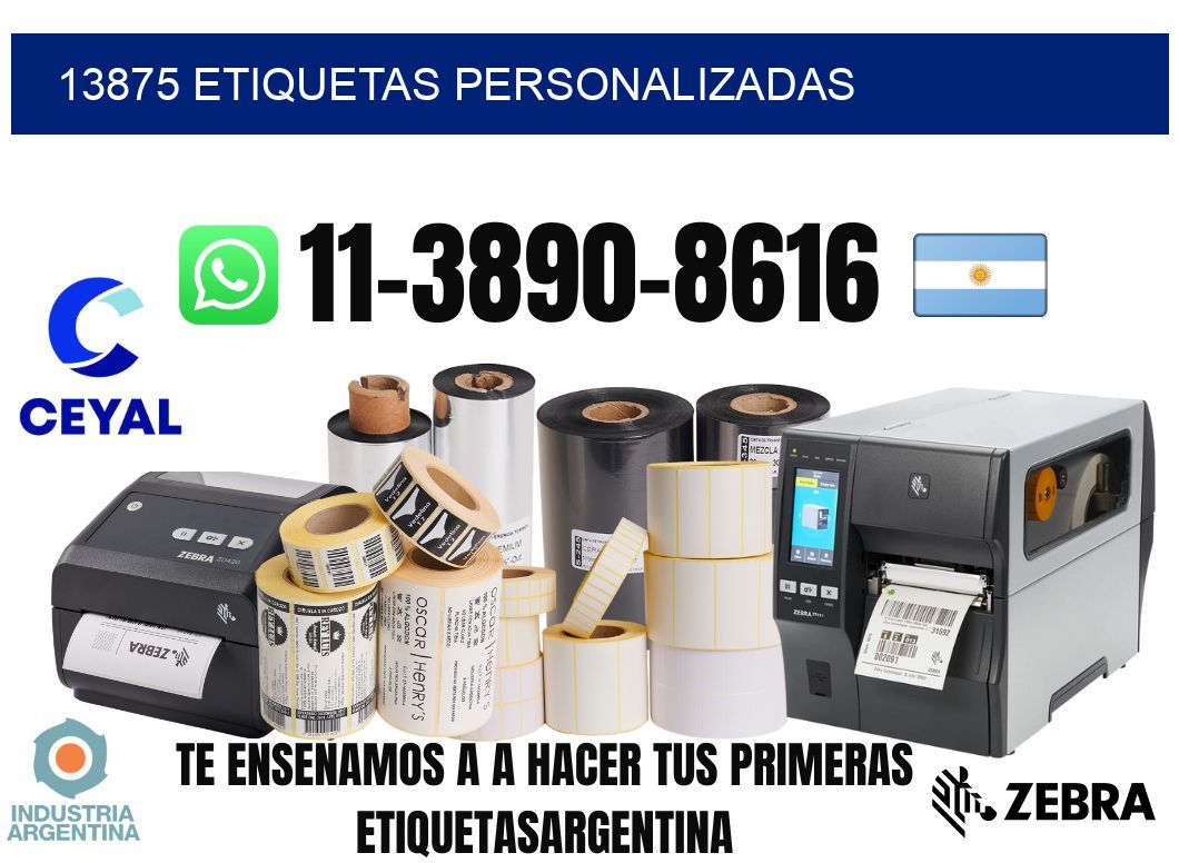 13875 etiquetas personalizadas