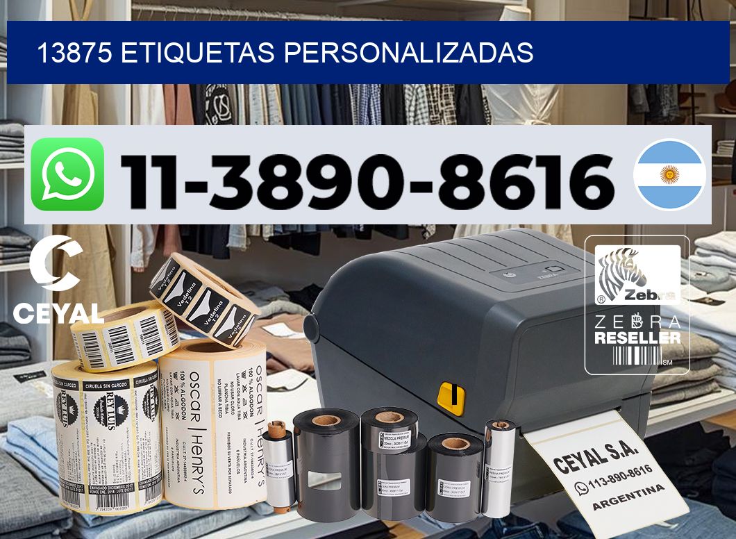 13875 etiquetas personalizadas