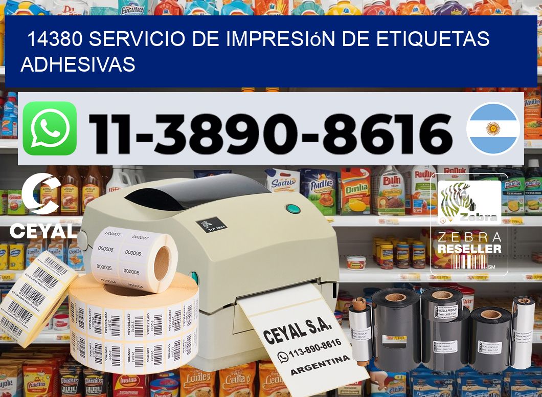 14380 Servicio de impresión de etiquetas adhesivas
