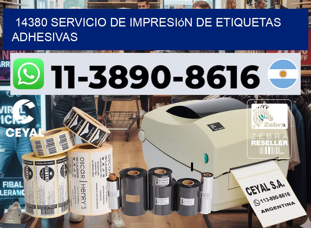 14380 Servicio de impresión de etiquetas adhesivas