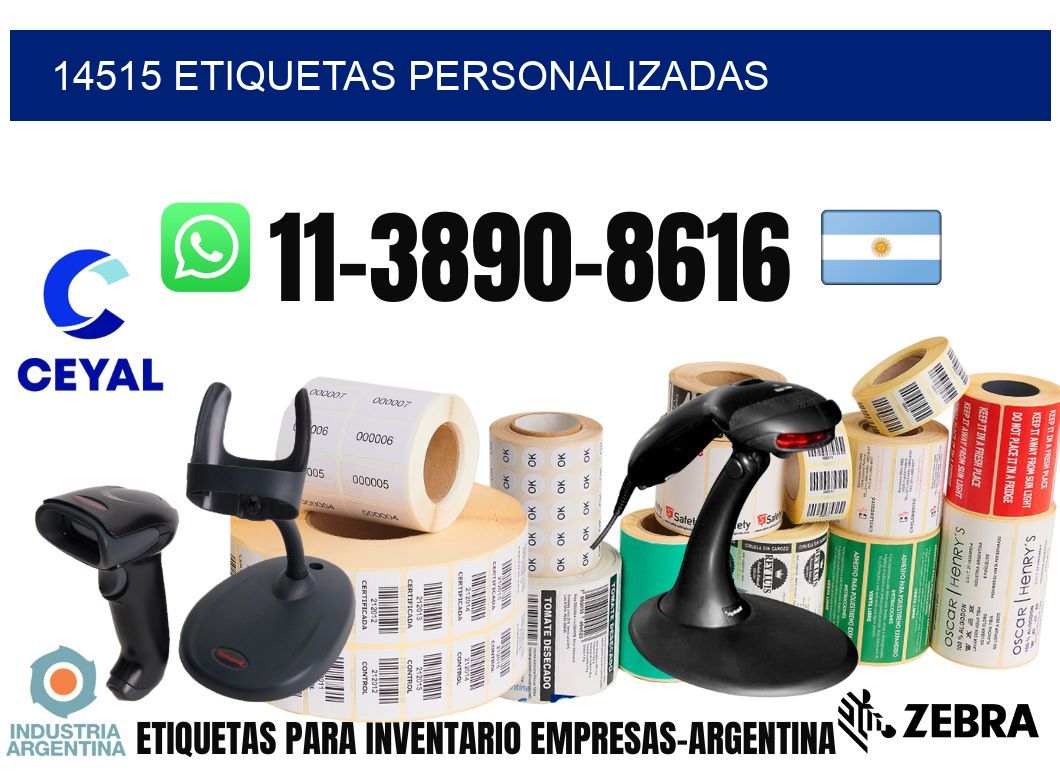 14515 etiquetas personalizadas