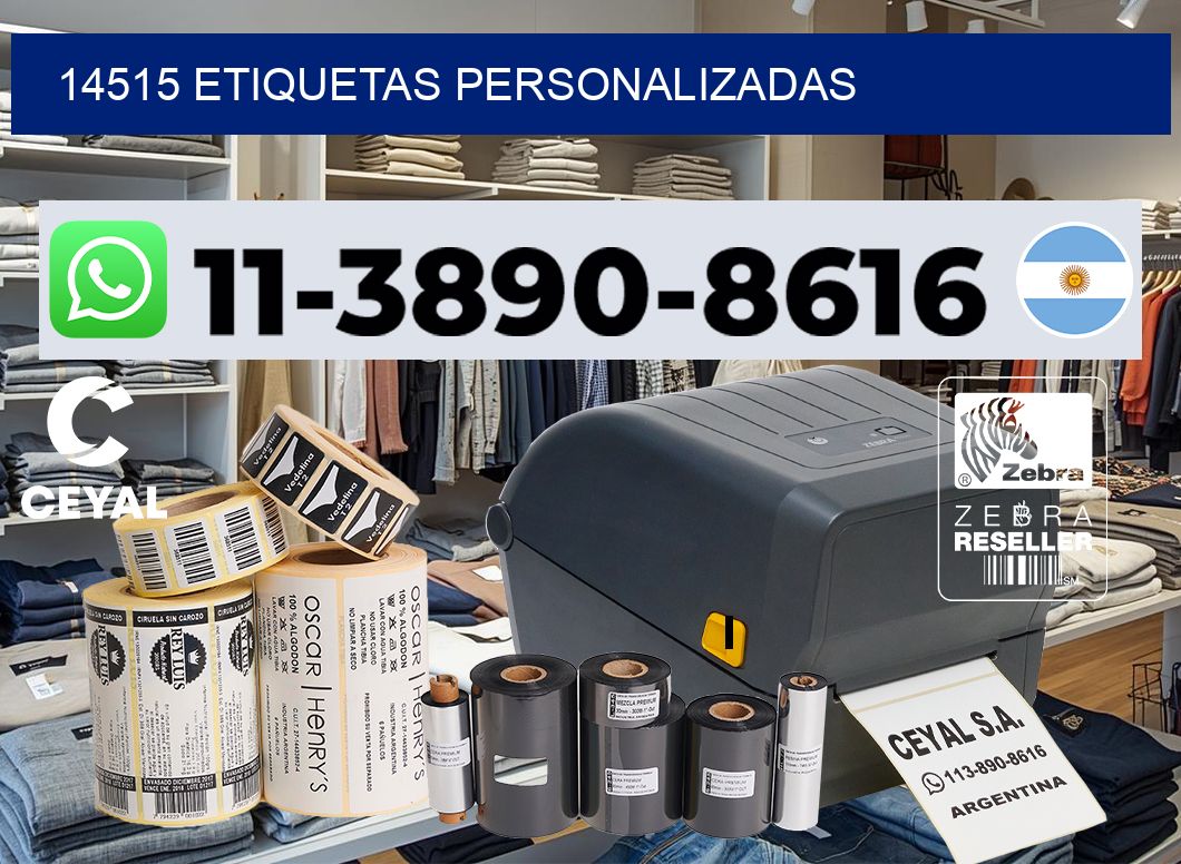 14515 etiquetas personalizadas