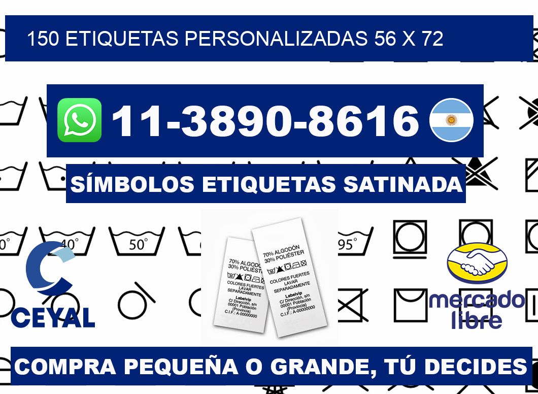 150 ETIQUETAS PERSONALIZADAS 56 x 72