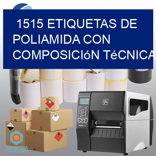 1515 Etiquetas de poliamida con composición técnica