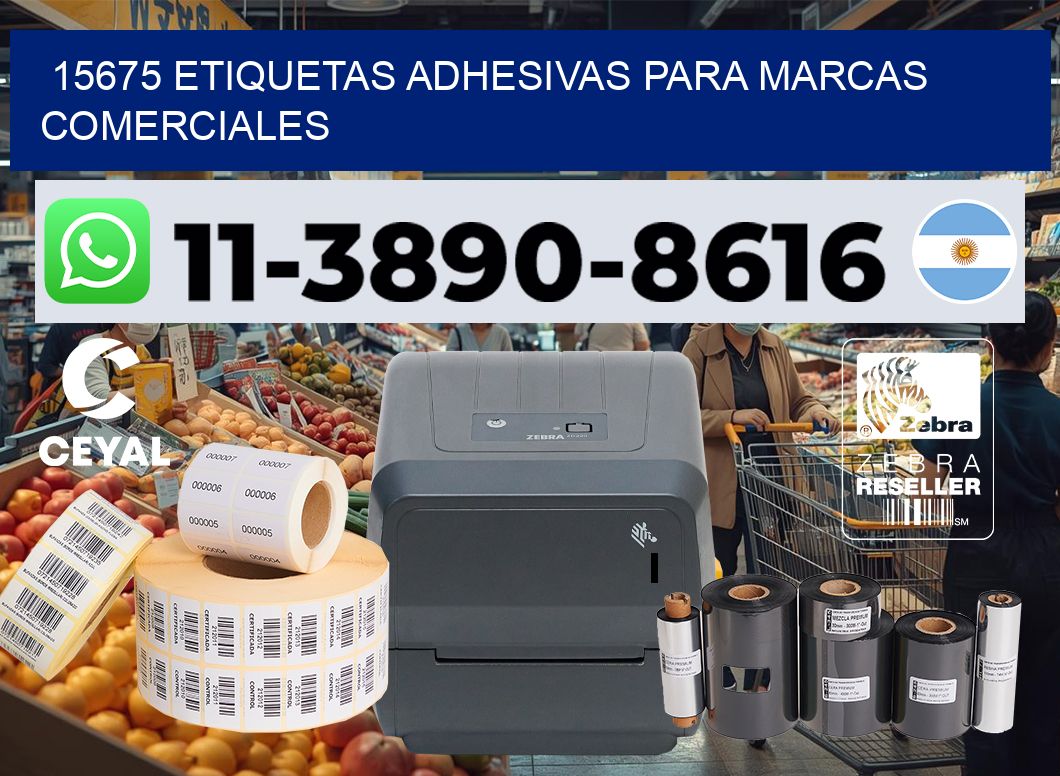 15675 Etiquetas adhesivas para marcas comerciales