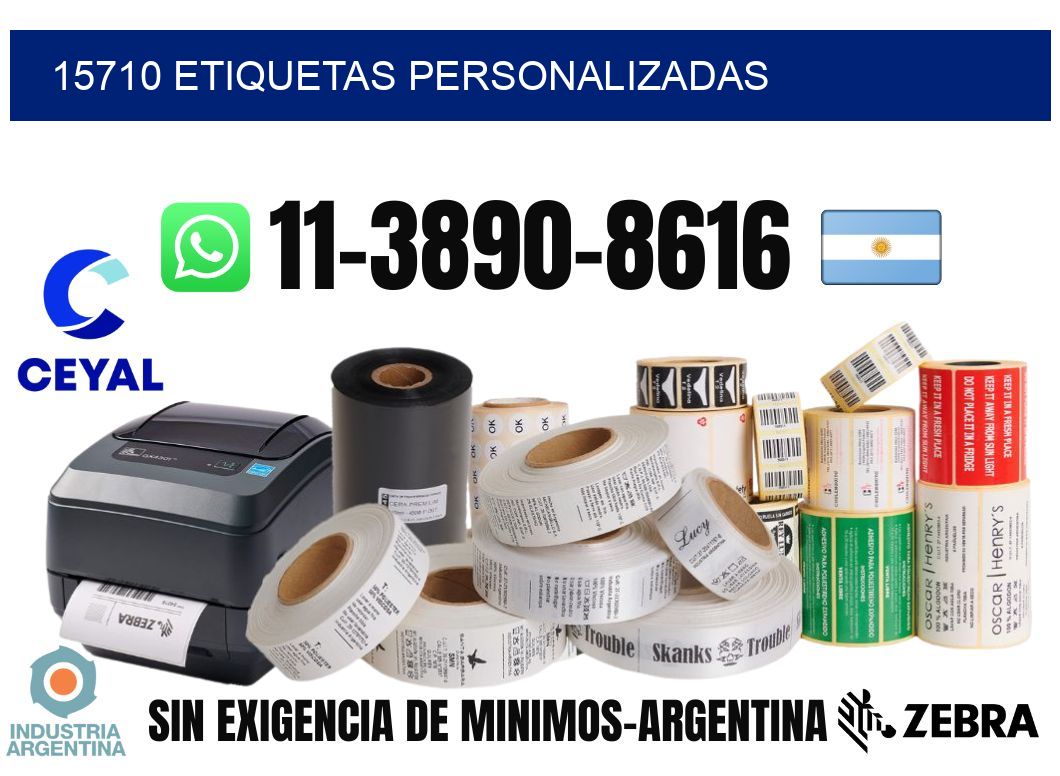 15710 etiquetas personalizadas