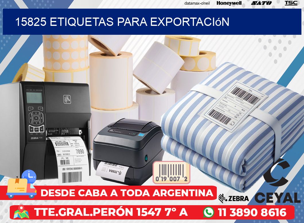15825 Etiquetas para exportación