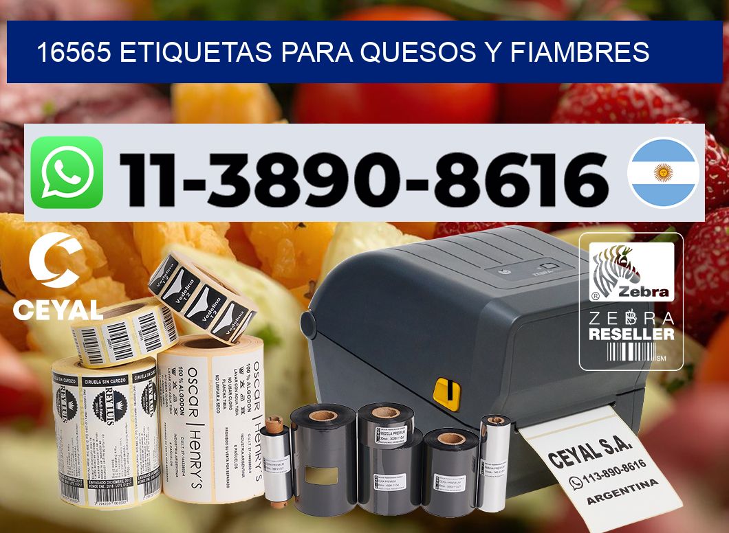 16565 Etiquetas para quesos y fiambres