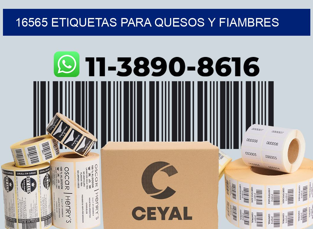16565 Etiquetas para quesos y fiambres