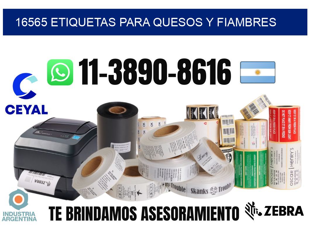 16565 Etiquetas para quesos y fiambres