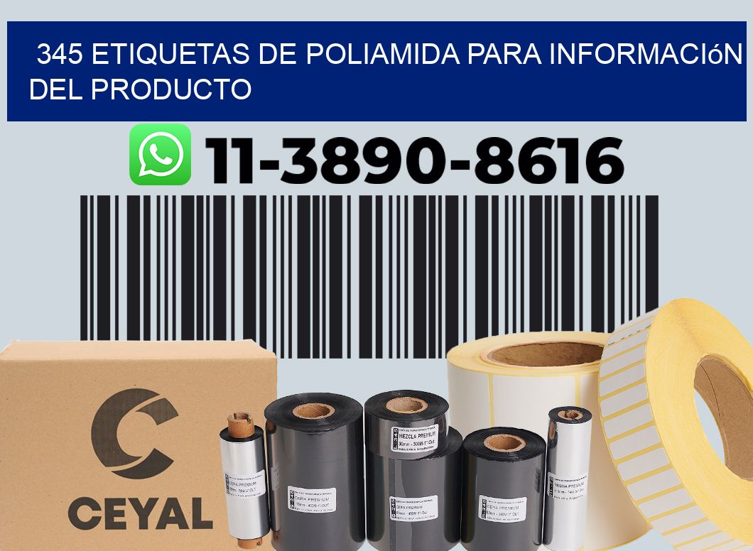345 Etiquetas de poliamida para información del producto