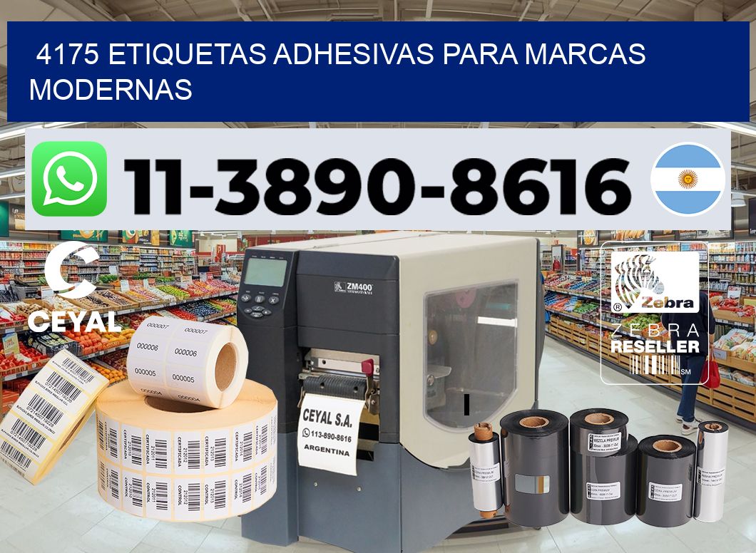 4175 Etiquetas adhesivas para marcas modernas