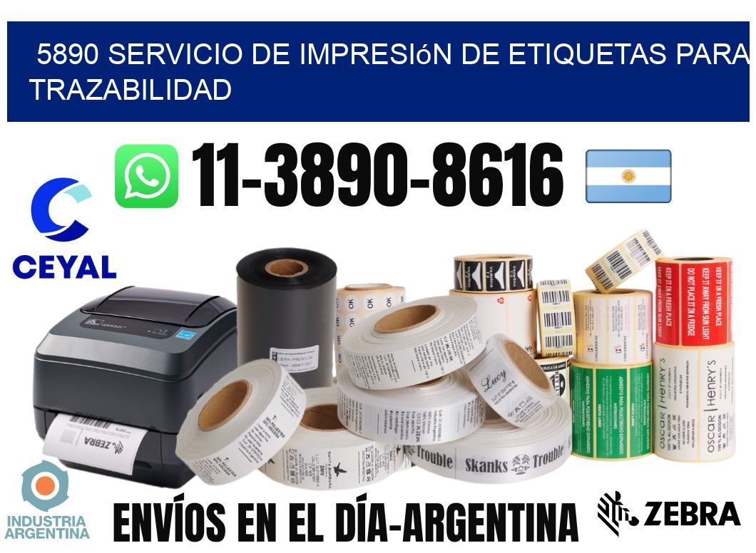 5890 Servicio de impresión de etiquetas para trazabilidad