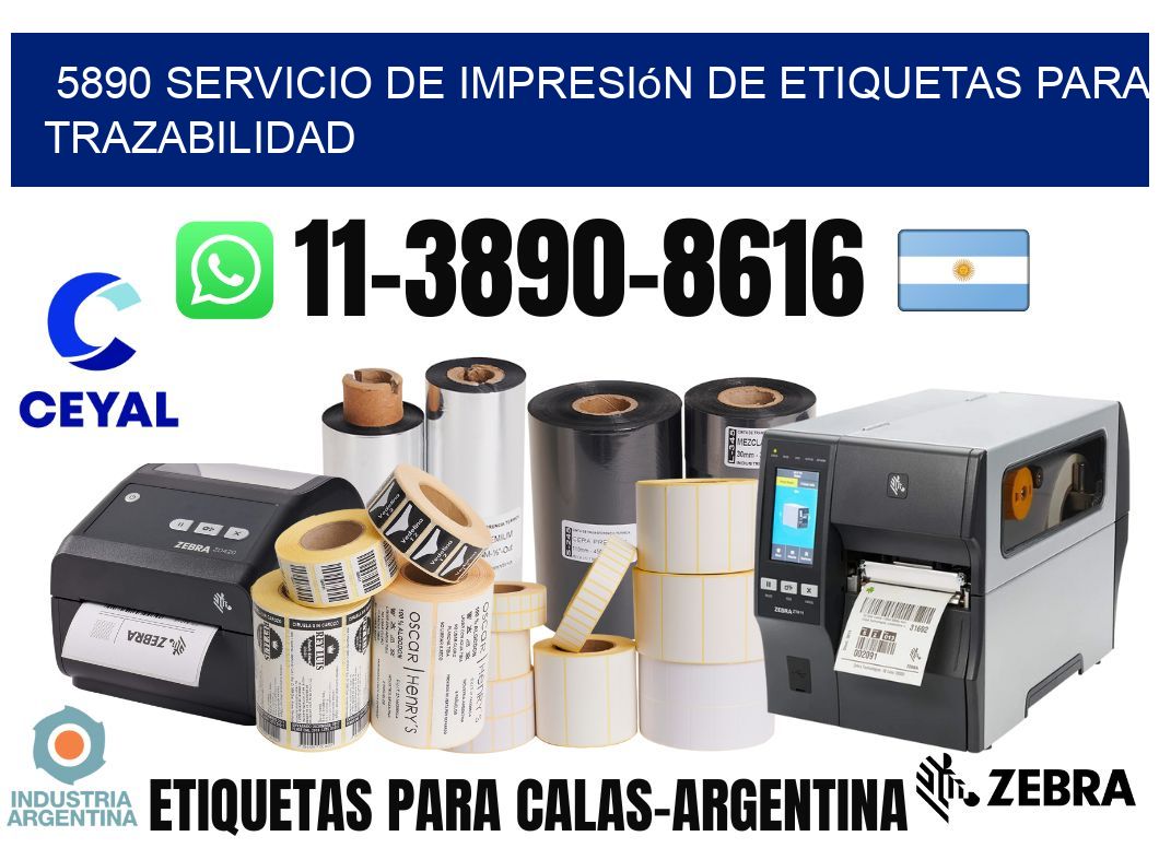 5890 Servicio de impresión de etiquetas para trazabilidad