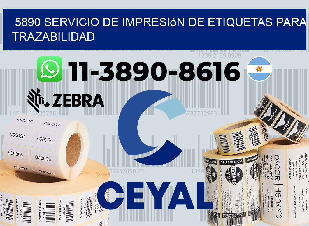 5890 Servicio de impresión de etiquetas para trazabilidad