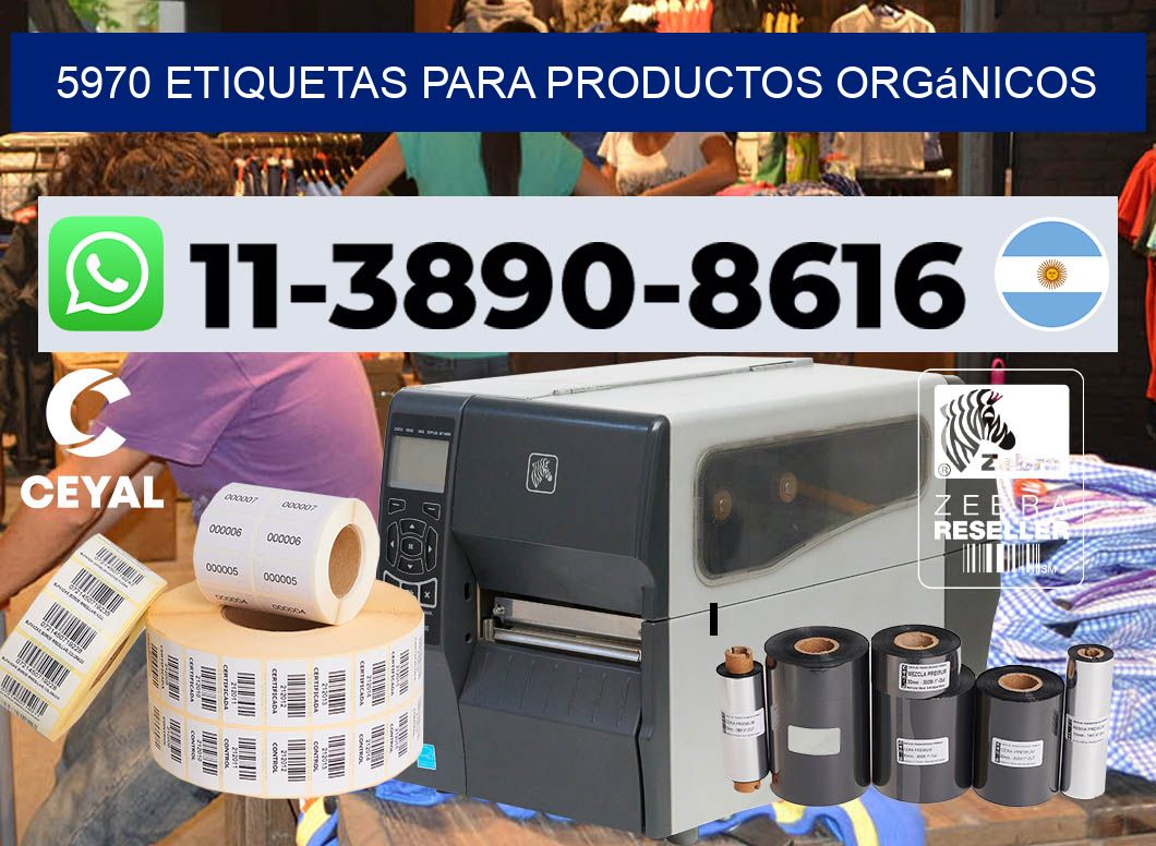 5970 Etiquetas para productos orgánicos