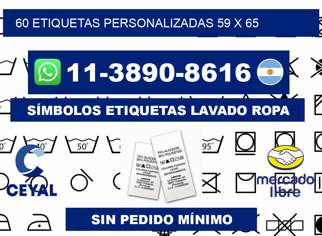 60 ETIQUETAS PERSONALIZADAS 59 x 65