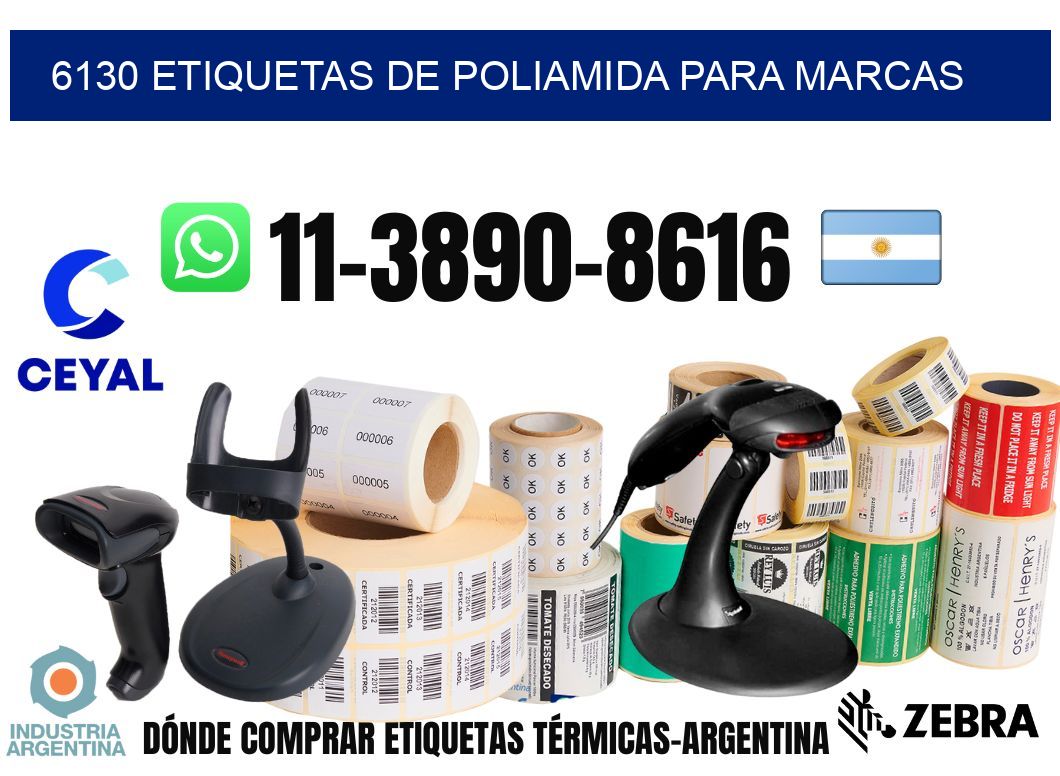 6130 Etiquetas de poliamida para marcas