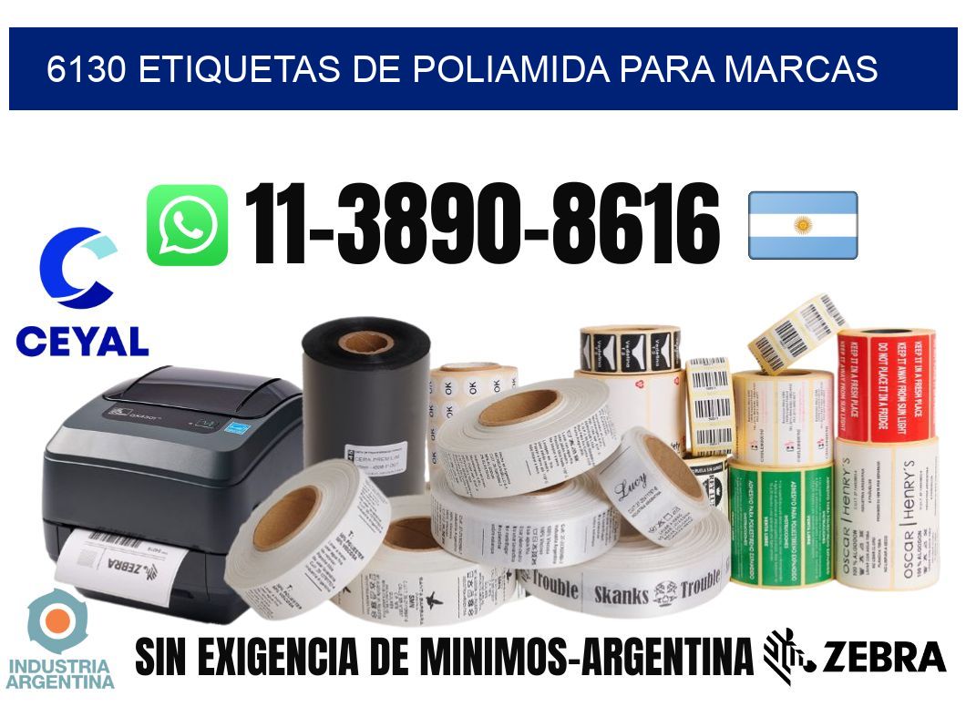 6130 Etiquetas de poliamida para marcas