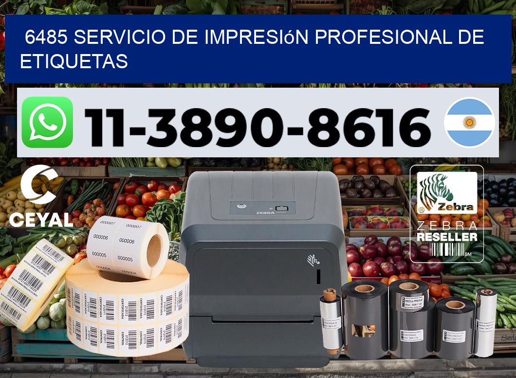 6485 Servicio de impresión profesional de etiquetas