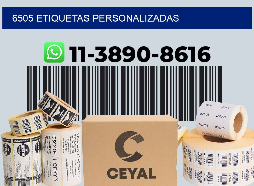 6505 etiquetas personalizadas