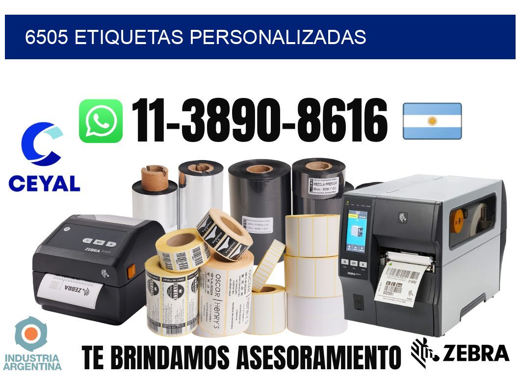 6505 etiquetas personalizadas