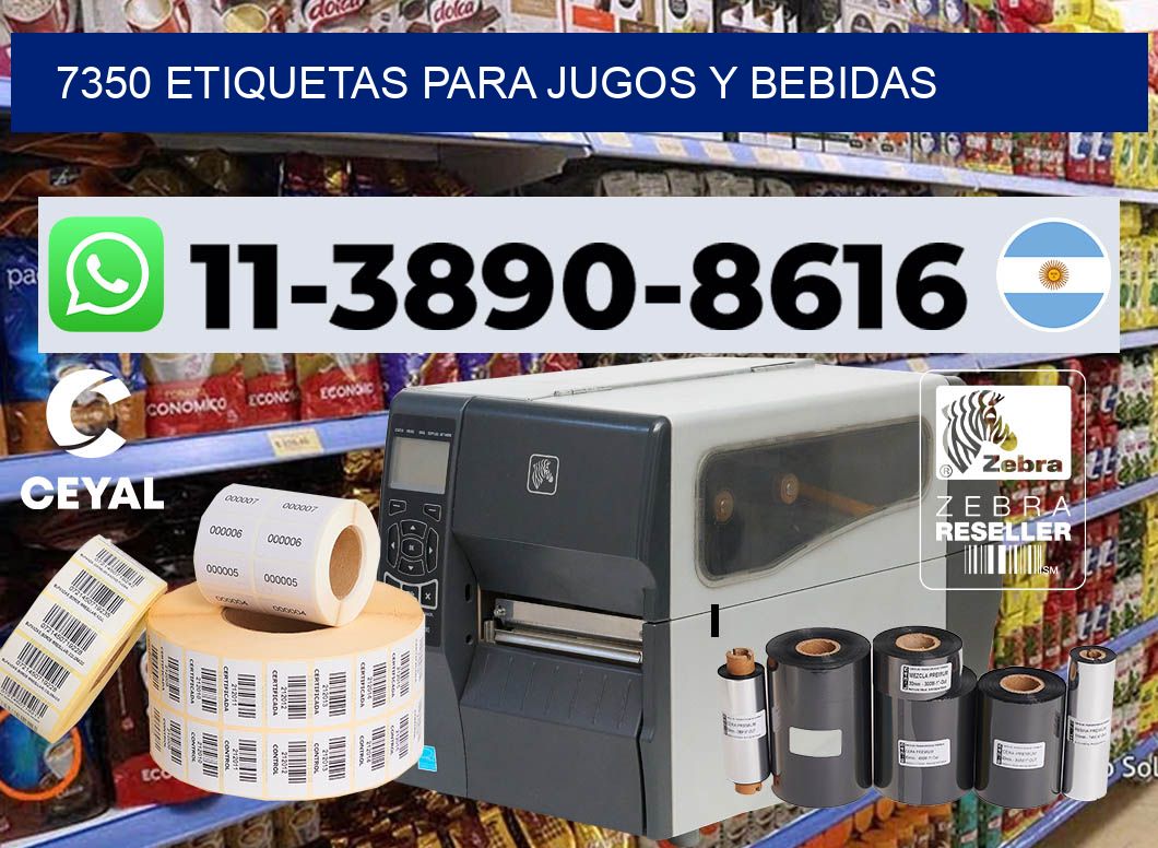 7350 Etiquetas para jugos y bebidas