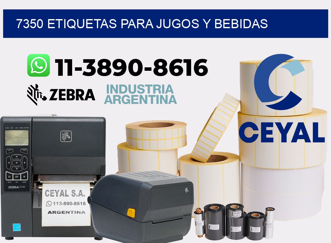 7350 Etiquetas para jugos y bebidas