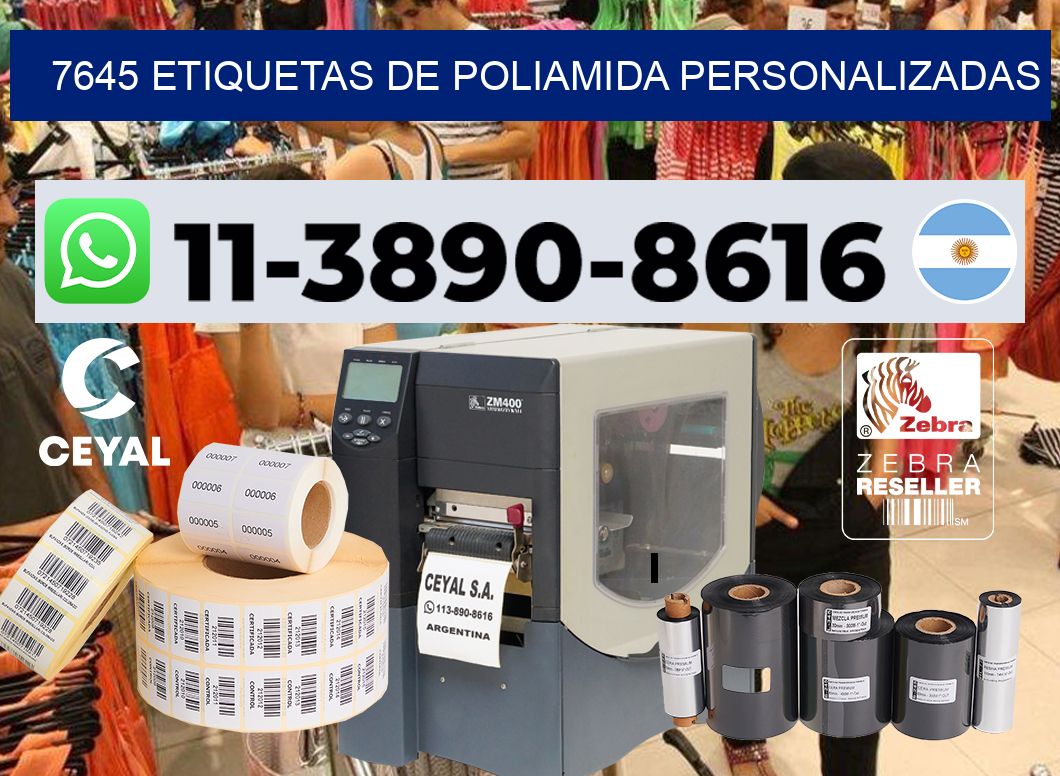 7645 Etiquetas de poliamida personalizadas