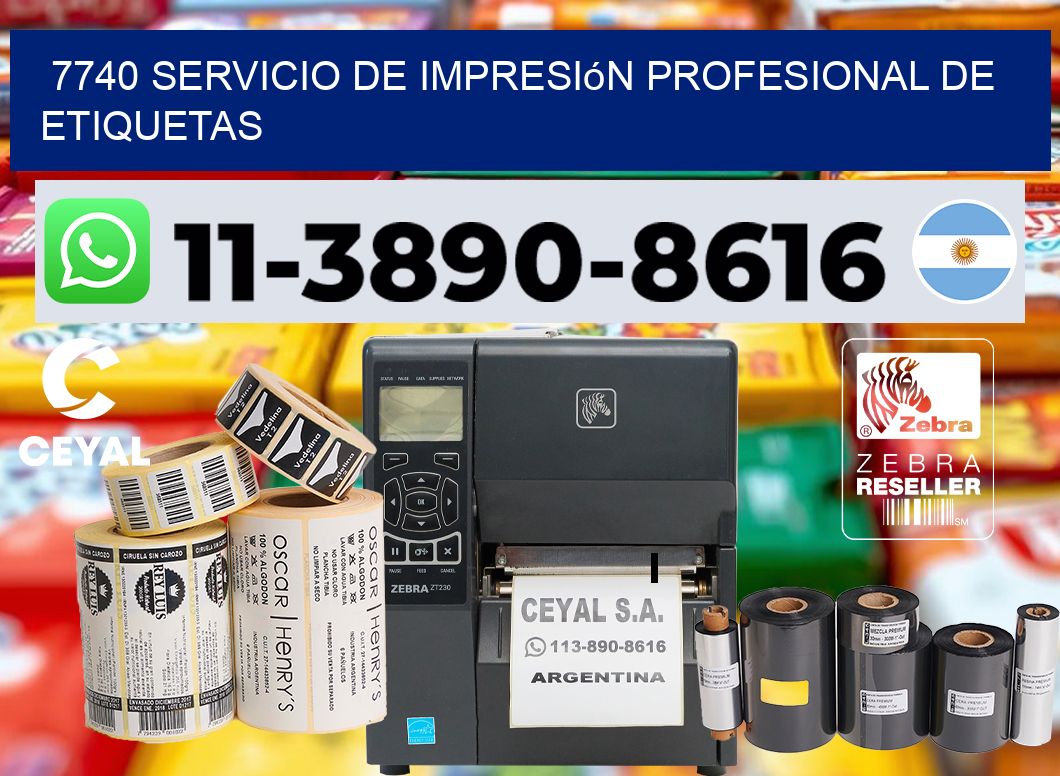 7740 Servicio de impresión profesional de etiquetas