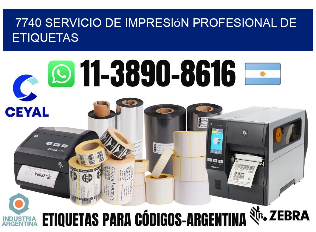 7740 Servicio de impresión profesional de etiquetas