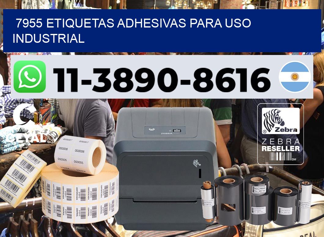 7955 Etiquetas adhesivas para uso industrial