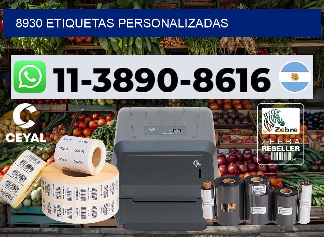 8930 etiquetas personalizadas