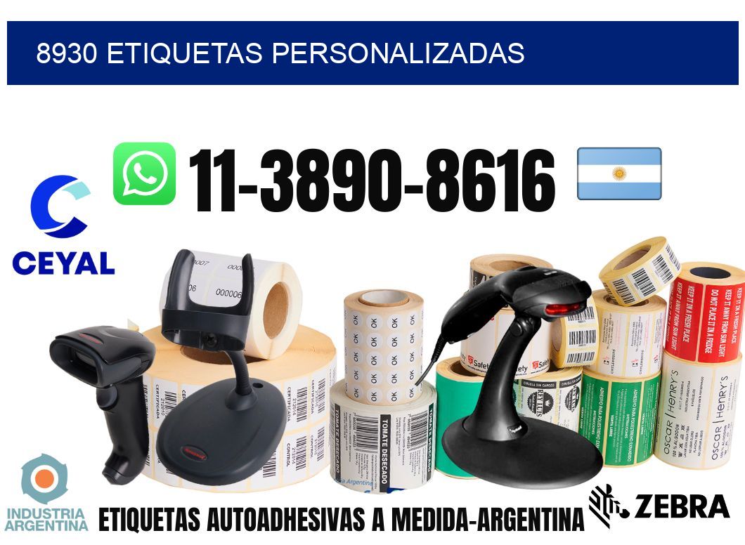 8930 etiquetas personalizadas