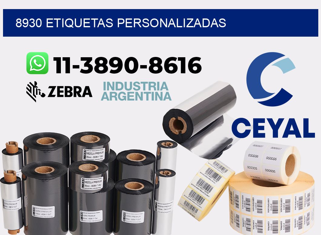 8930 etiquetas personalizadas