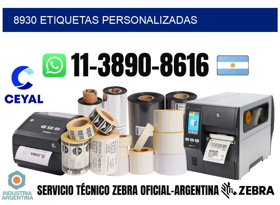 8930 etiquetas personalizadas