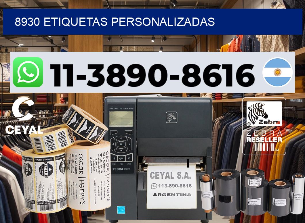 8930 etiquetas personalizadas