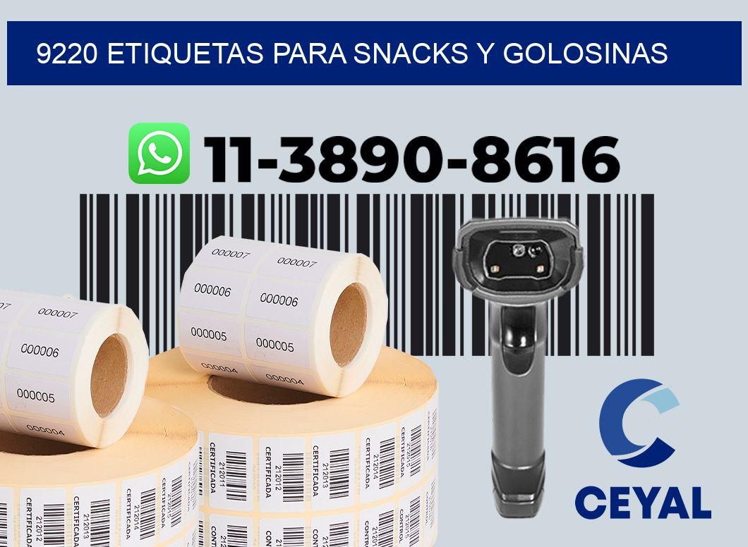 9220 Etiquetas para snacks y golosinas