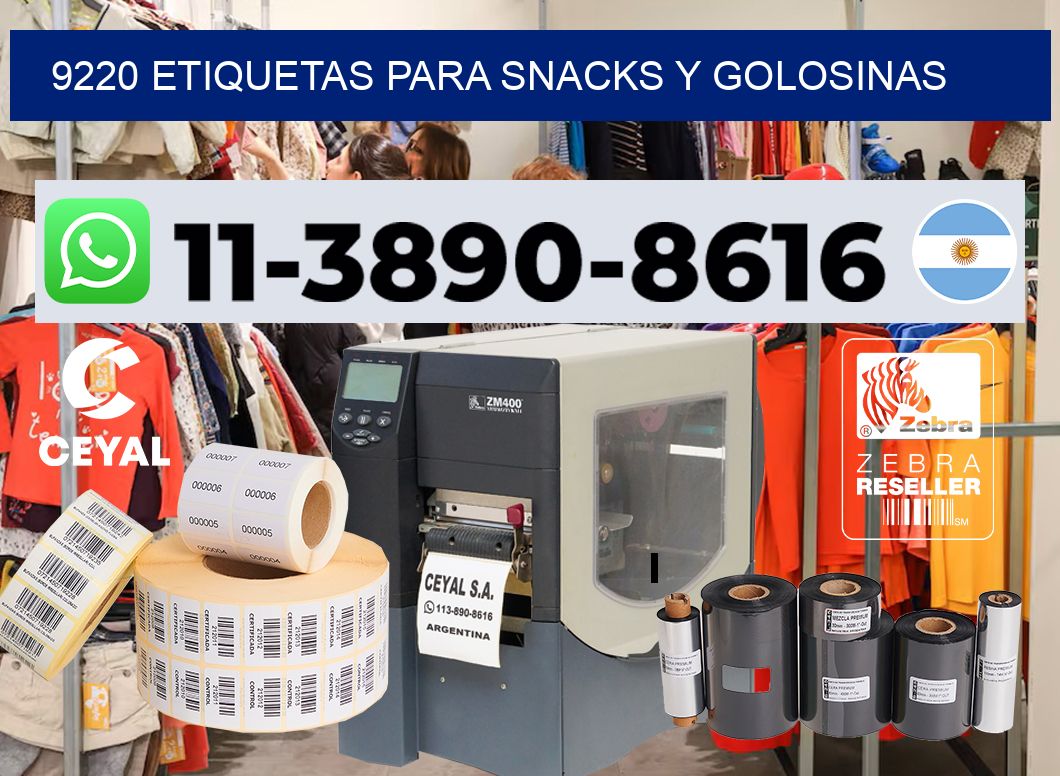 9220 Etiquetas para snacks y golosinas