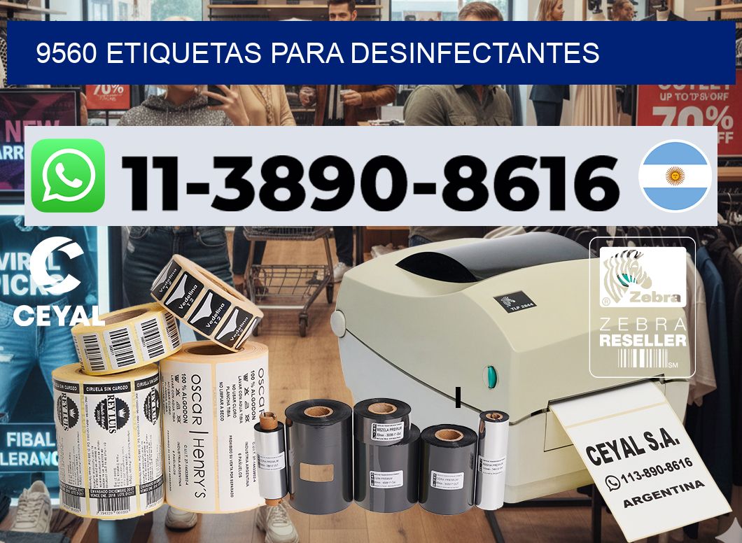 9560 Etiquetas para desinfectantes