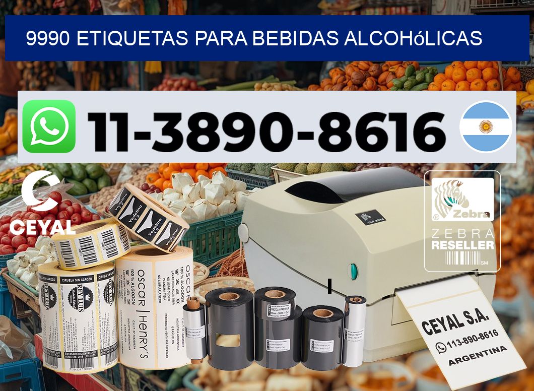 9990 Etiquetas para bebidas alcohólicas
