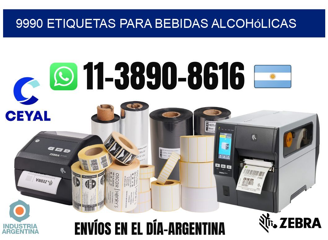 9990 Etiquetas para bebidas alcohólicas
